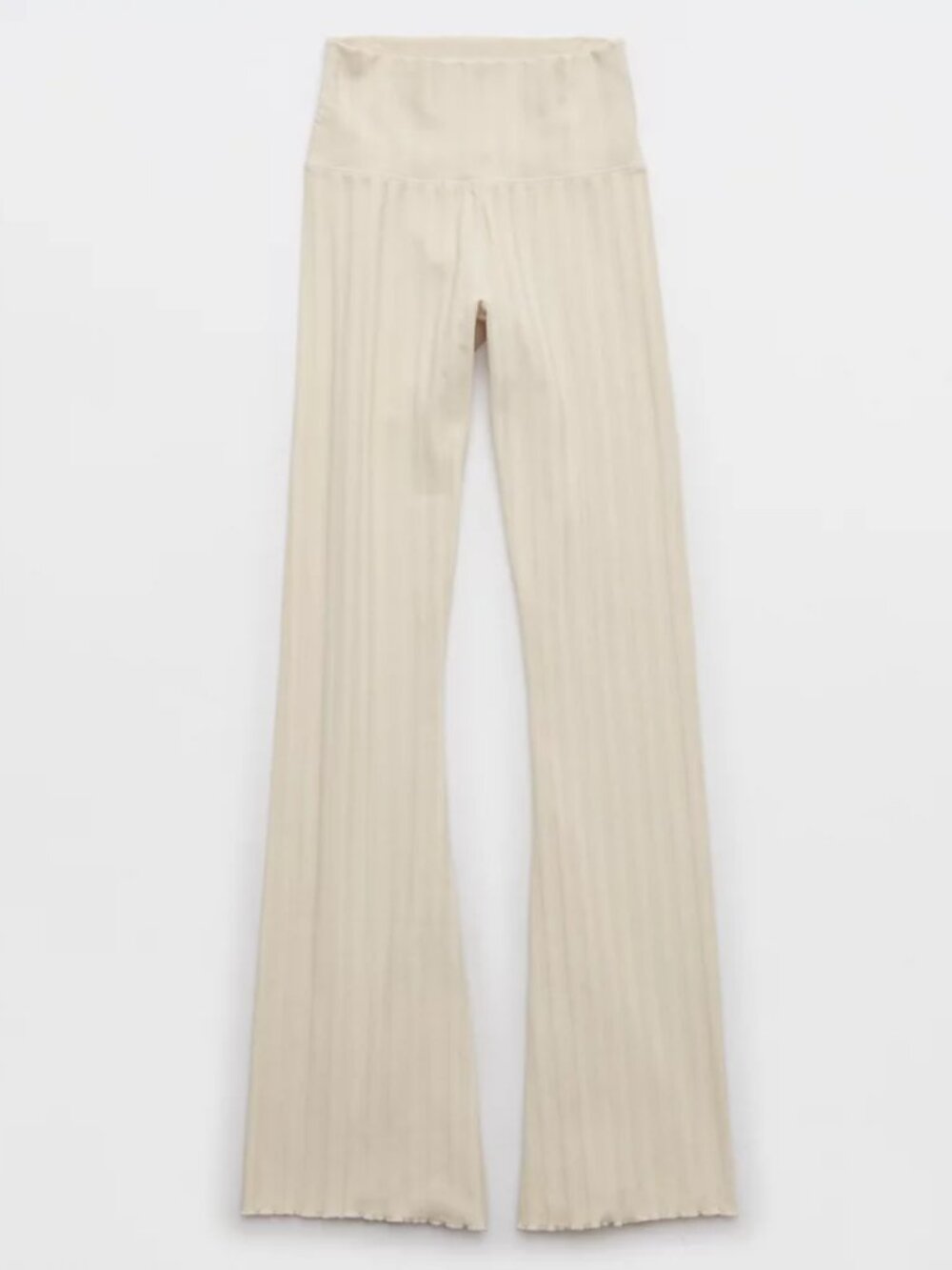 Aerie OG Groove Flare Legging Pants Size Medium in Soft oat Shade - Picture 10 of 12